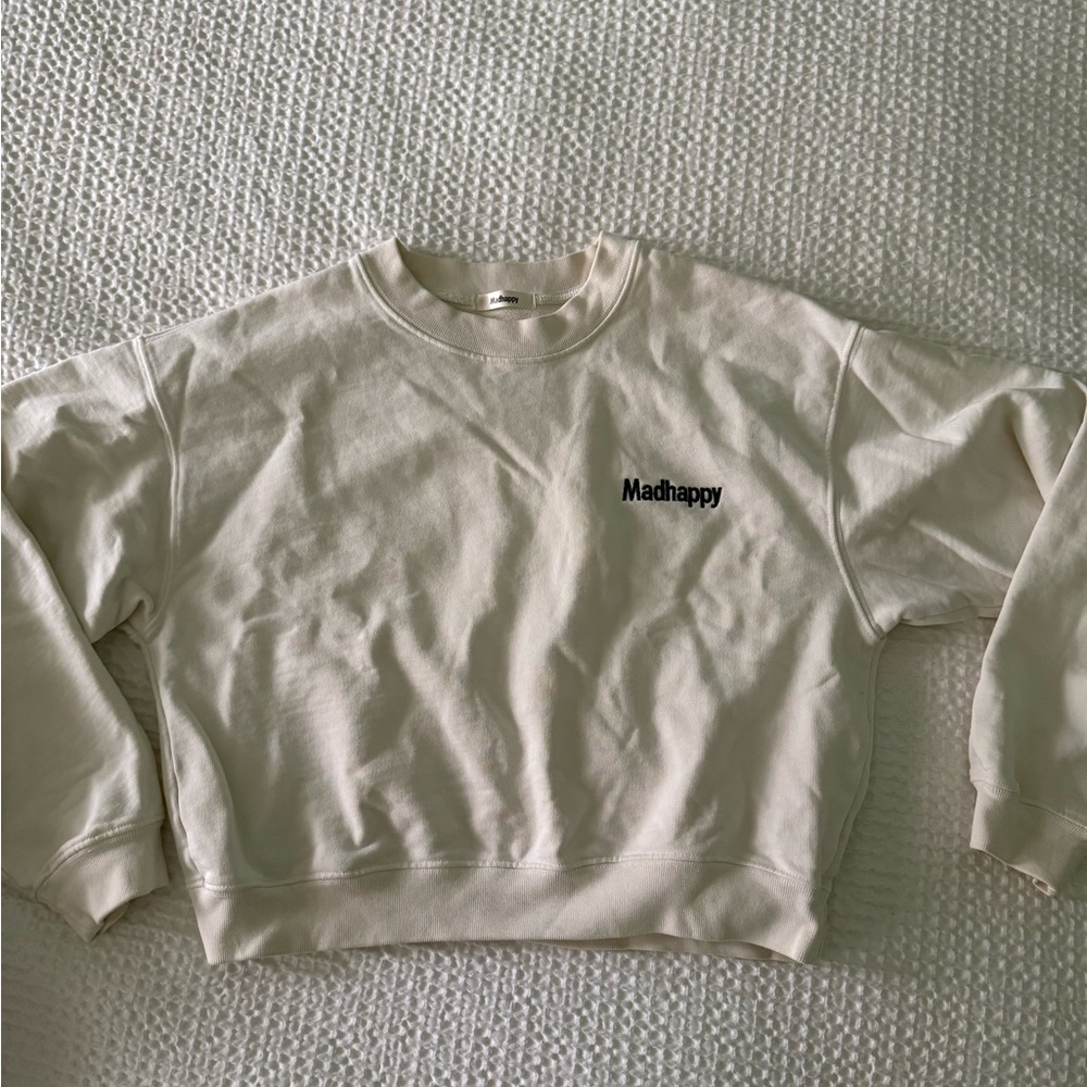 NWT Madhappy White Crewneck